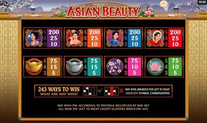 Asian Beauty कैसीनो के लिए 1win 